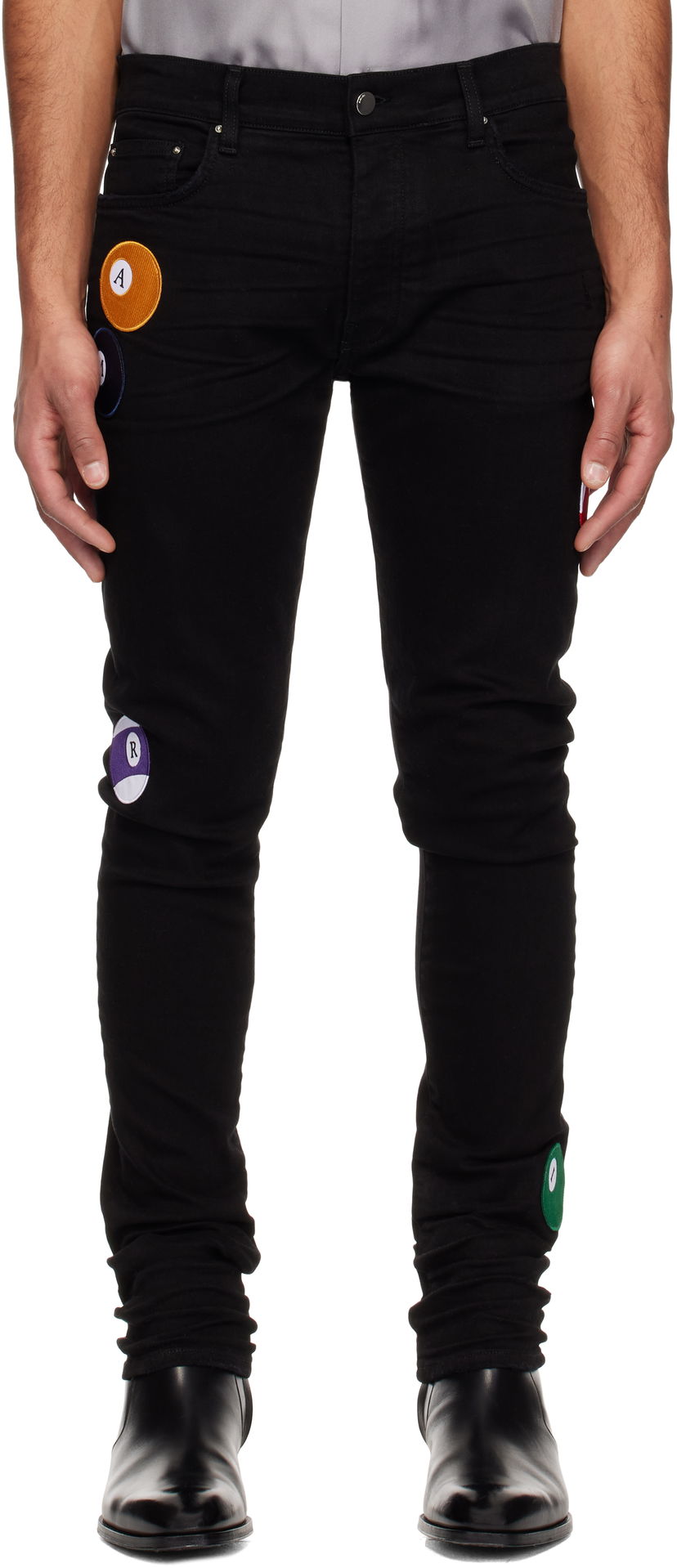 Jeans AMIRI AMIRI Pool Ball Skinny Jeans Musta | AMDNSY1129