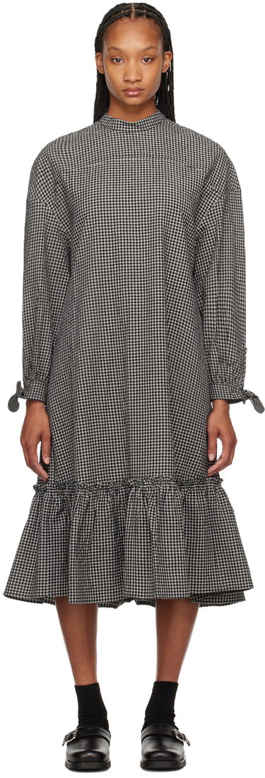 Mekko YMC YMC Rushmore Gingham Midi Dress Musta | Q1WAI, 0