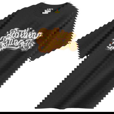 T-paita BAPE Bathing Ape Script Logo T-Shirt, Size Large Musta | 001TEL301055M-BBN, 0