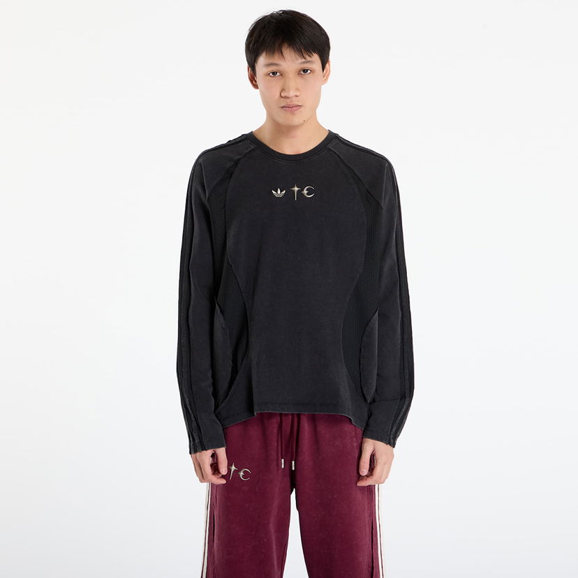 T-paita adidas Originals Thug Club Teamgeist Long Sleeve T-Shirt with Mesh Panels Musta | KC2196