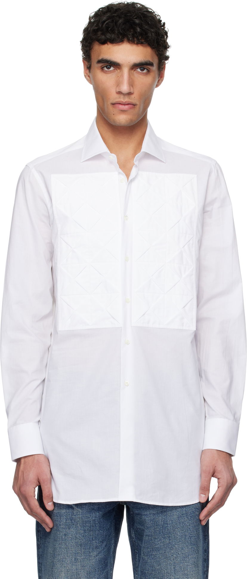Paita Junya Watanabe Junya Watanabe Guy Rover Edition Customized Shirt Valkoinen | WO-B022-051
