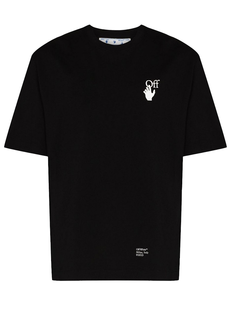 T-paita Off-White Caravaggio Saint Jerome Writing Arrows Oversized T-Shirt Black Musta | OMAA120F21JER0071001