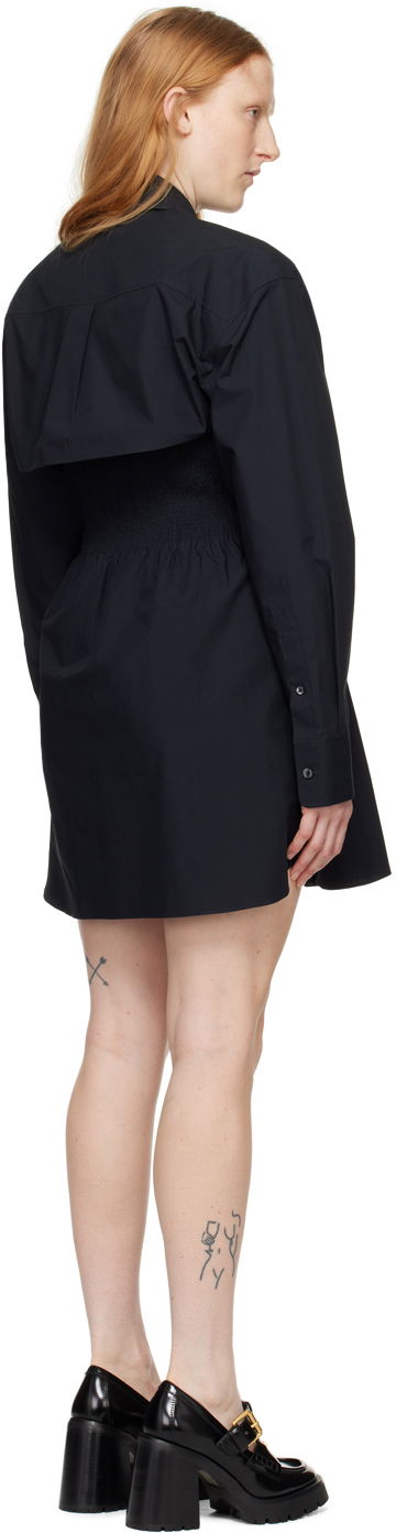 Mekko Alexander Wang Smocked Minidress Musta | 4WC2246263, 2