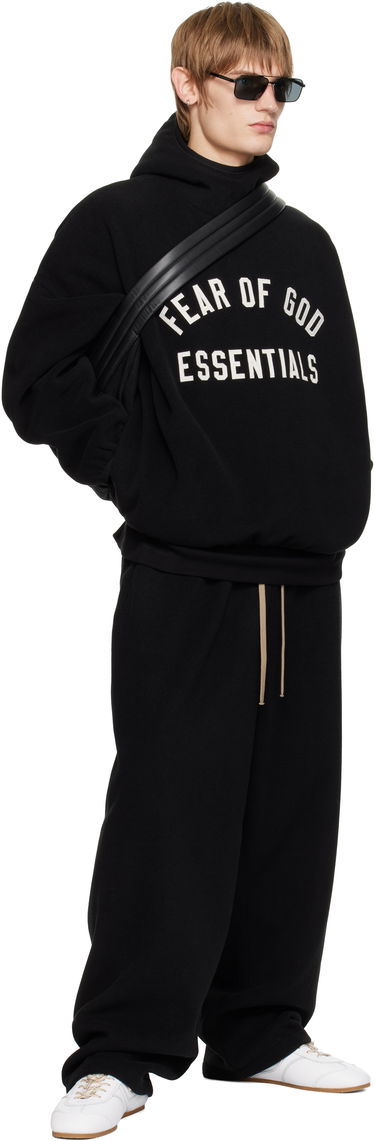 Huppari Fear of God Fear of God ESSENTIALS Brushed Hoodie Musta | 202HO246410F, 4