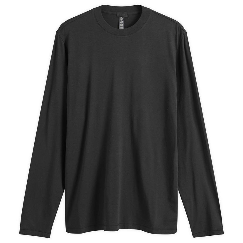 T-paita SKIMS Boyfriend Long Sleeve T-Shirt Musta | AP-LGS-0585-ON