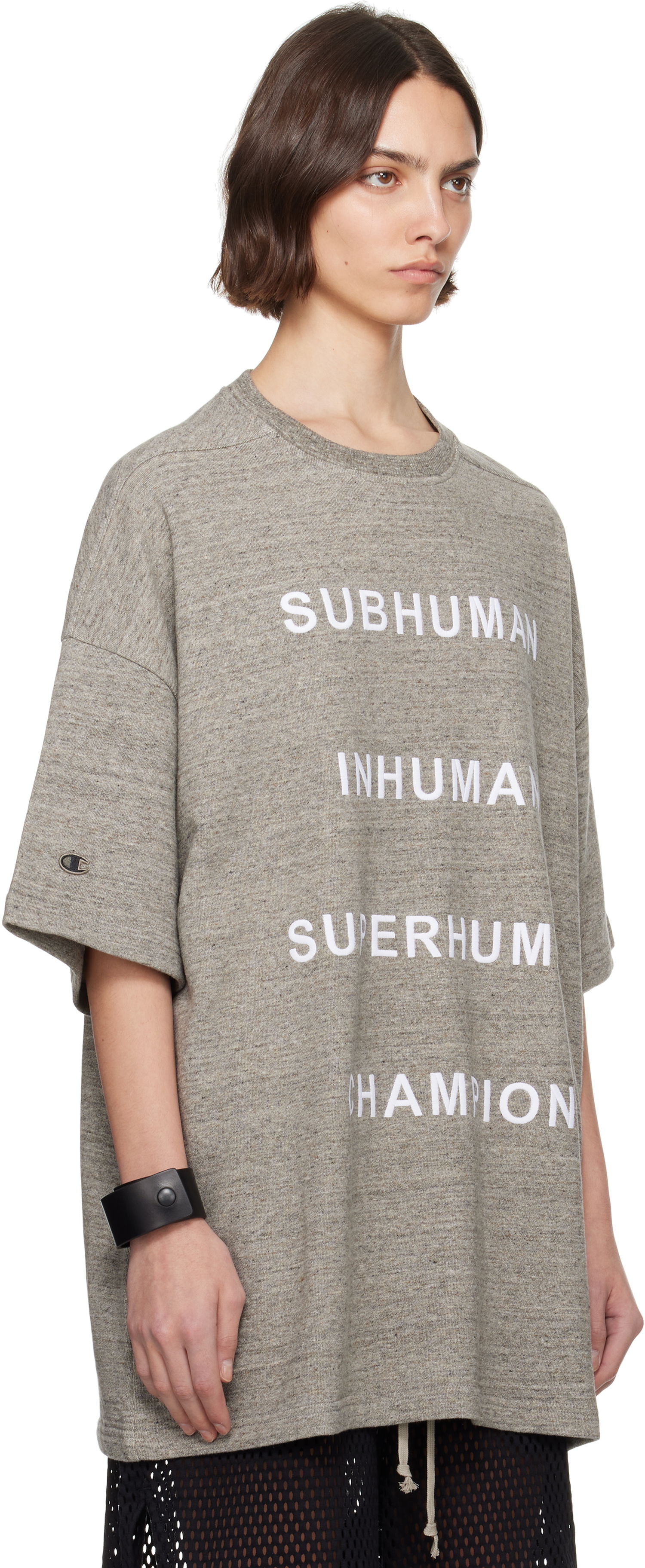 T-paita Rick Owens Rick Owens Champion Edition Tommy T-Shirt Harmaa | CW01E1674 CHMJ, 1