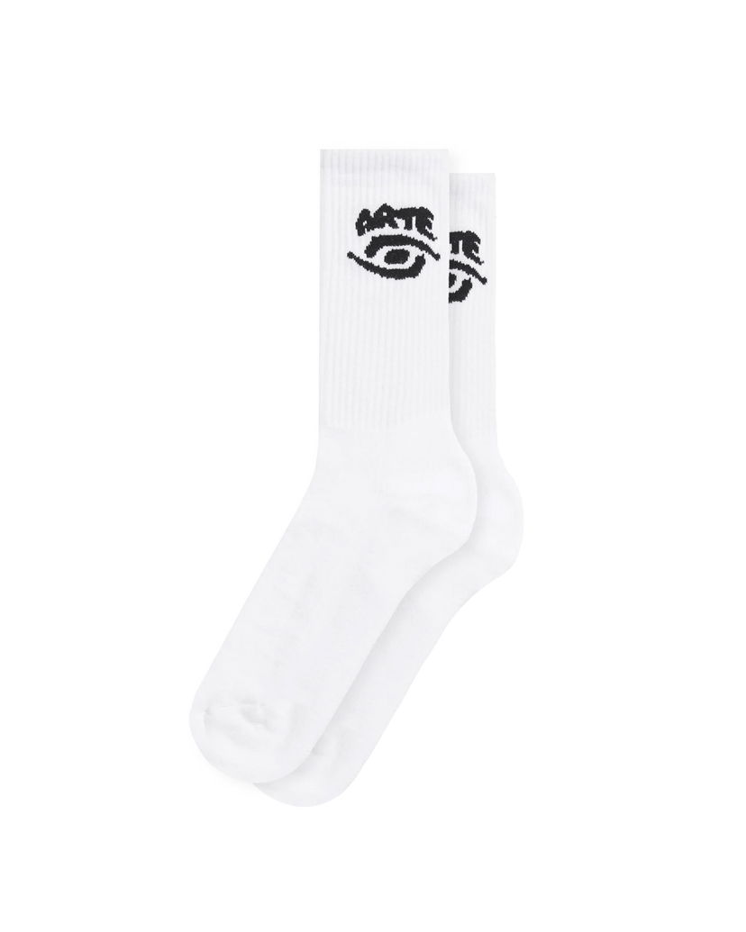 Sukat Arte Antwerp Arte Antwerp Eye Crew Socks Valkoinen | AW25-237M-WHT