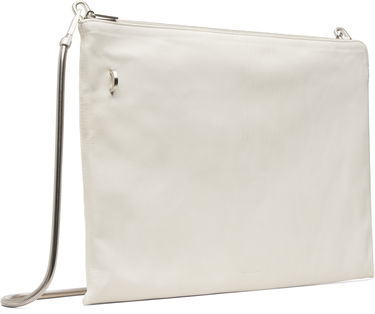 Olkalaukku Rick Owens Concordians Leather Pouch with Silver-tone Chain Strap Valkoinen | RR02E1417 LBHH, 1