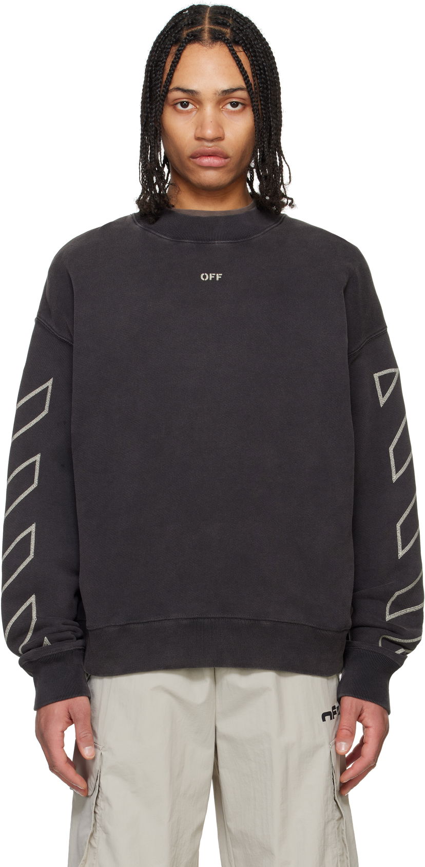 Villapaita Off-White Off-White Crewneck Martyrdom Arrow Sweatshirt Musta | OMBA054S25FLE0081361