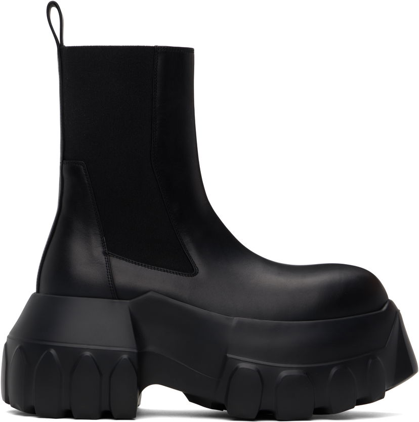Tennarit ja kengät Rick Owens Rick Owens Hollywood Beatle Mega Tractor Chelsea Boots Musta | RU01E5860 LOO