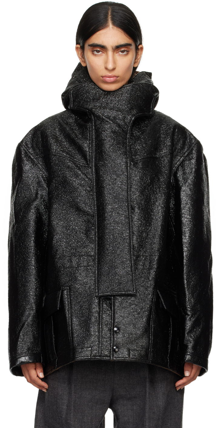 Parka R13 R13 Oversized Hooded Jacket Musta | R13WR306-R400A