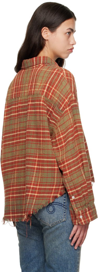 Paita R13 R13 Drop Neck Cropped Plaid Shirt Monivärinen | R13WR150-R563B, 2