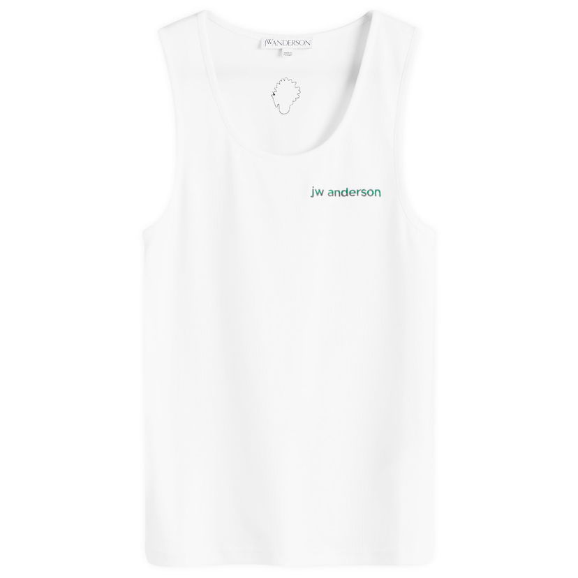 Villapaita JW Anderson Chest Logo Embroidery Vest Valkoinen | JO0241-PG1512-001