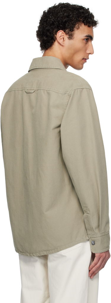 Paita A.P.C. A.P.C. Basile Chest Pocket Overshirt Beige | COGBJ-H02918, 2