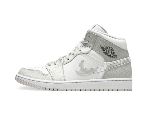 Rajoitettu erä Jordan Air Jordan 1 Mid "Swoosh Logo - Grey Camo" Valkoinen | DC9035-100