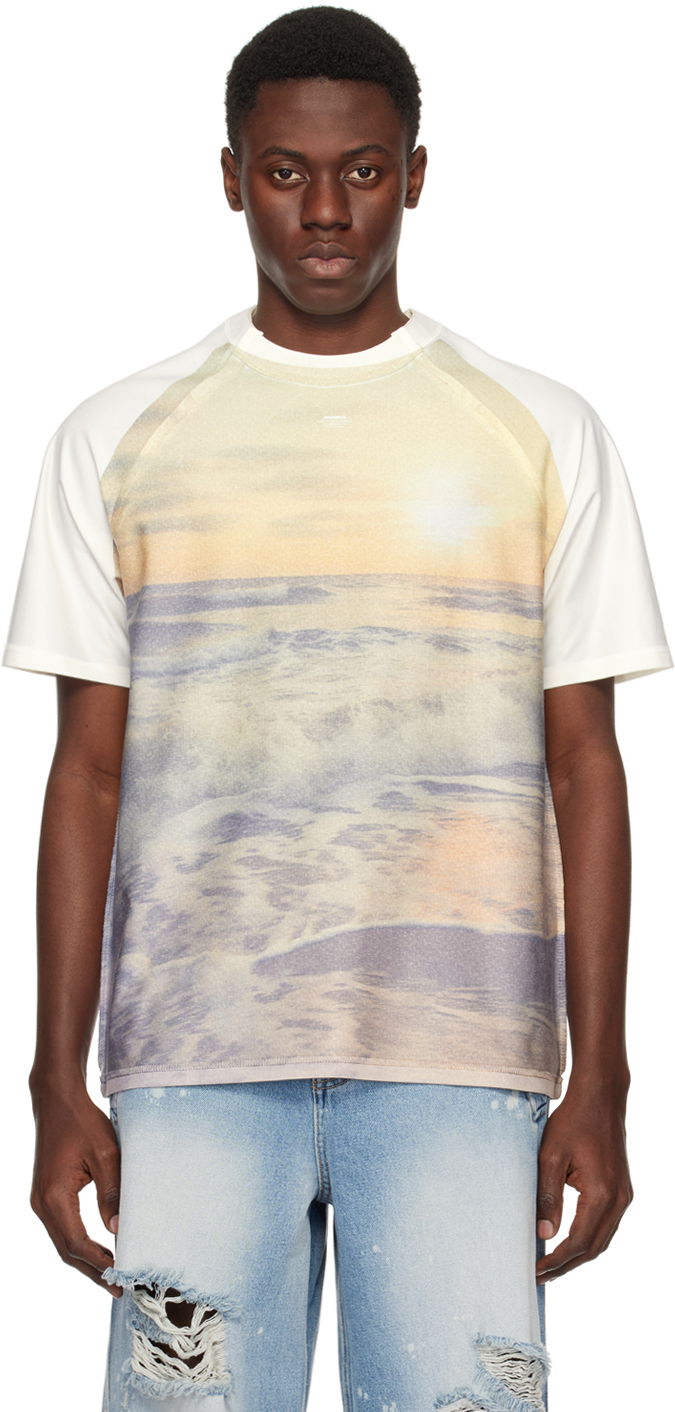 T-paita ADER ERROR Print T-Shirt Beige | BN01SSTS0106YL, 0