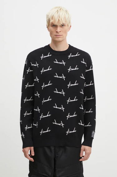 Villapaita Ksubi Skript Knit Sweater Musta | MFA24KW003, 0