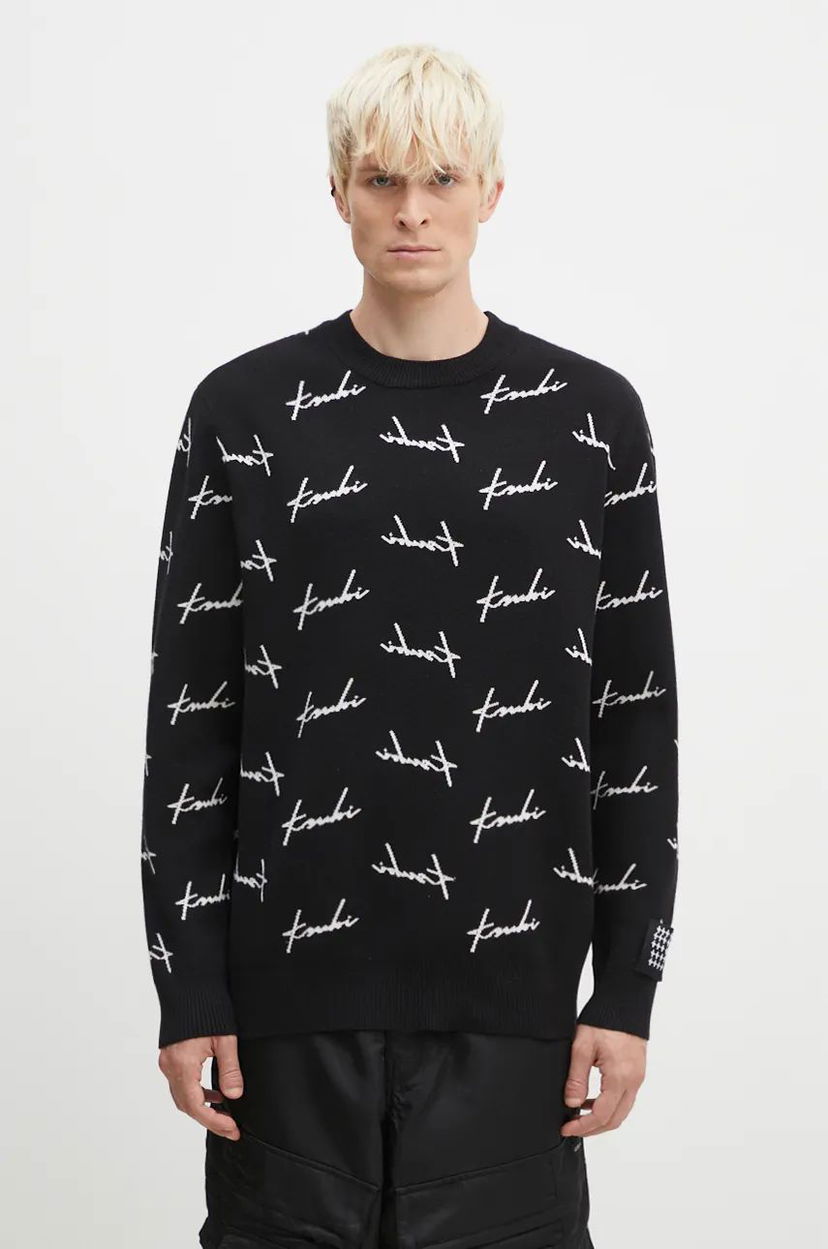 Villapaita Ksubi Skript Knit Sweater Musta | MFA24KW003