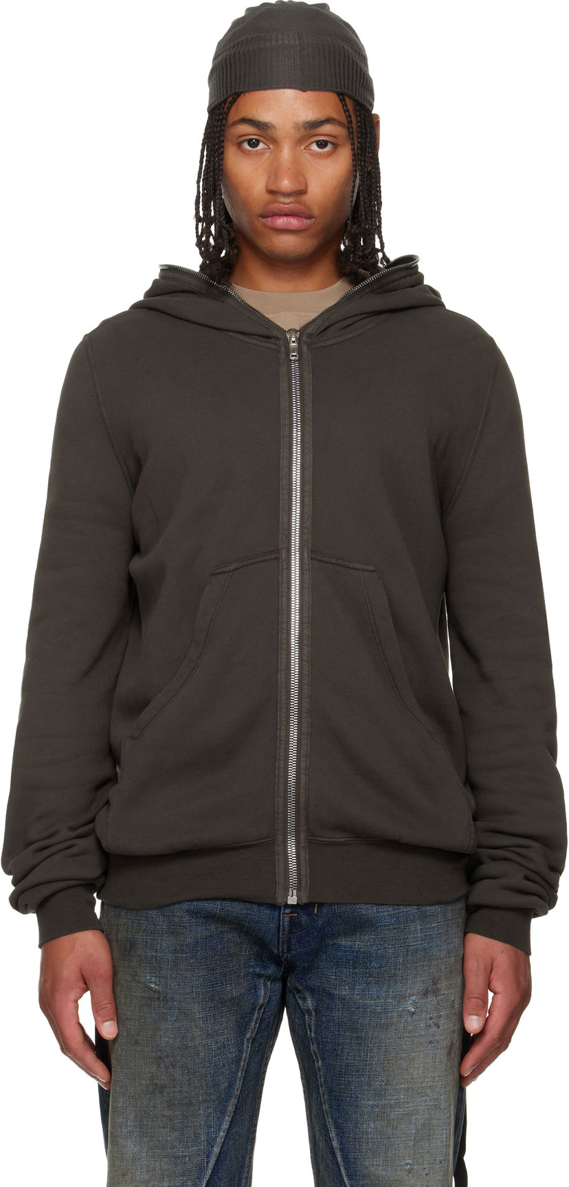 Huppari Rick Owens DRKSHDW Concordians Micro Mountain Hoodie Harmaa | DU02E7291 FSLP