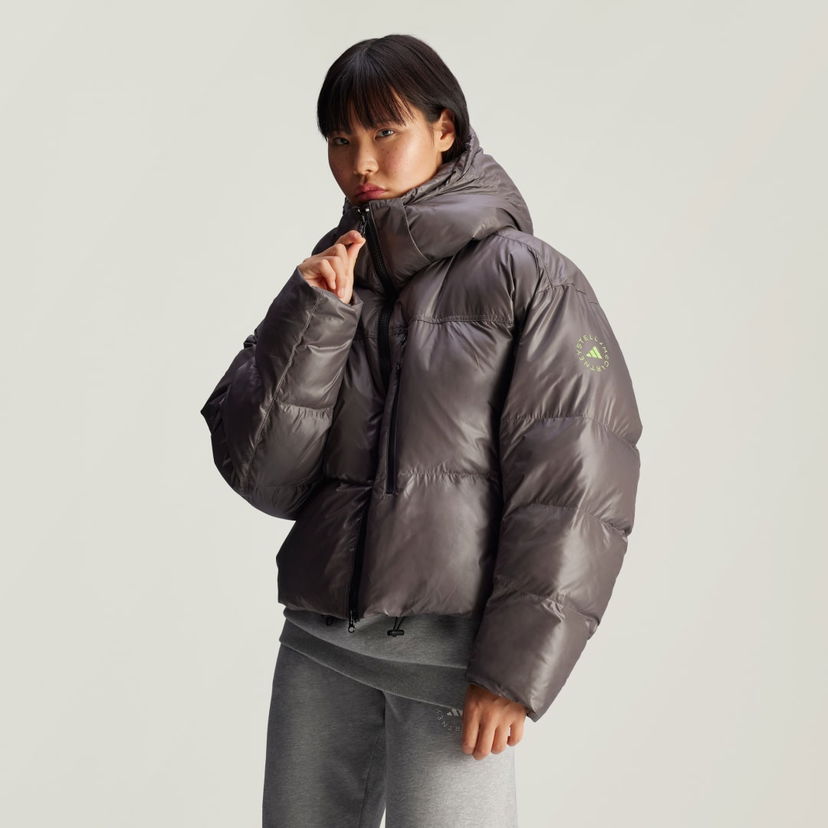 Puffer takki adidas Performance Short Padded Winter Harmaa | IW9841