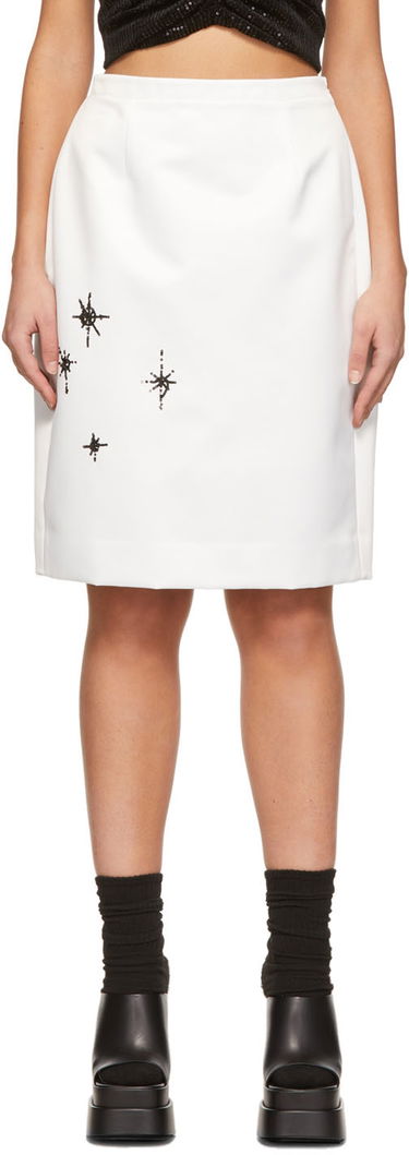 Hame We11done We11done Sequin Midi Skirt Valkoinen | WD-SK1-22-277-W-WH, 0