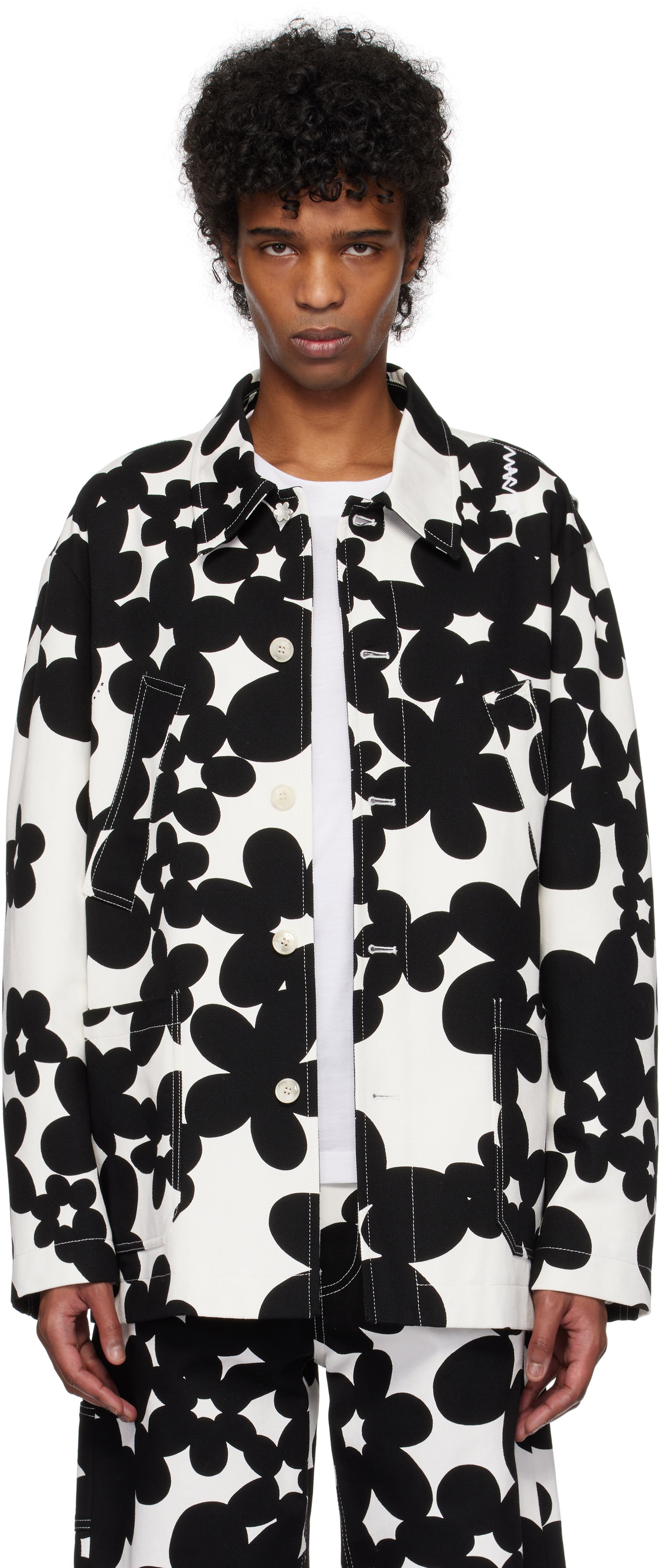 Takki Marni Marni Dillies Print Jacket Valkoinen | GUMU0131SU UTC462, 0