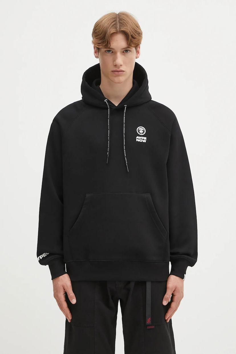 Huppari AAPE by A Bathing Ape AAPE Now Hoodie Musta | AAPSWMB324XXN