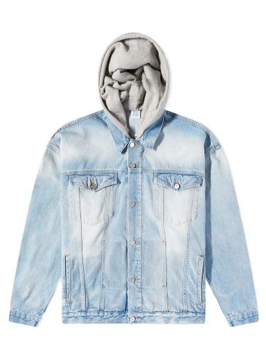 Takki VETEMENTS Hooded Denim Jacket Light Blue Sininen | UE54JA320N