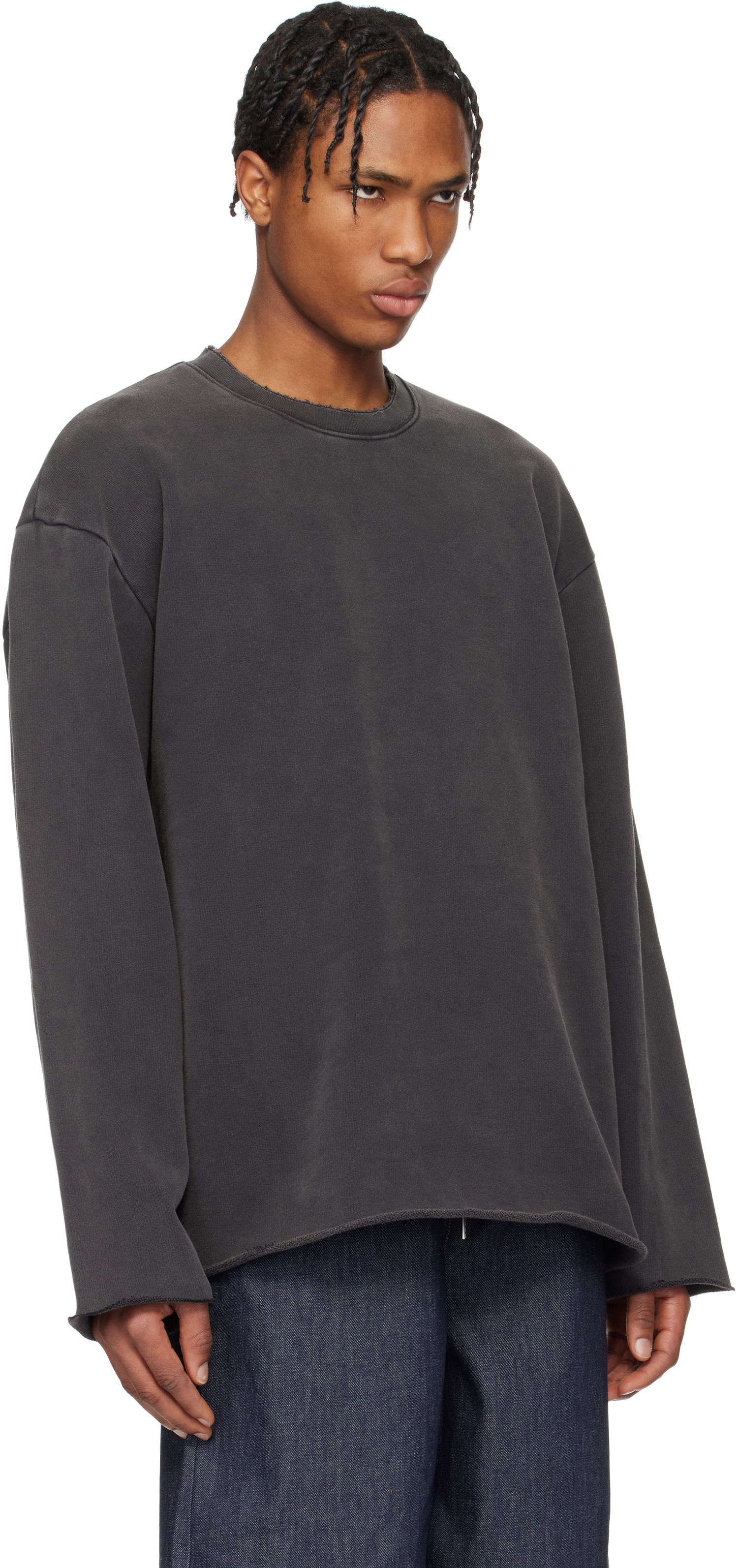 Villapaita Helmut Lang Helmut Lang Garment-Dyed Upstate Sweatshirt Harmaa | O10HM502, 1