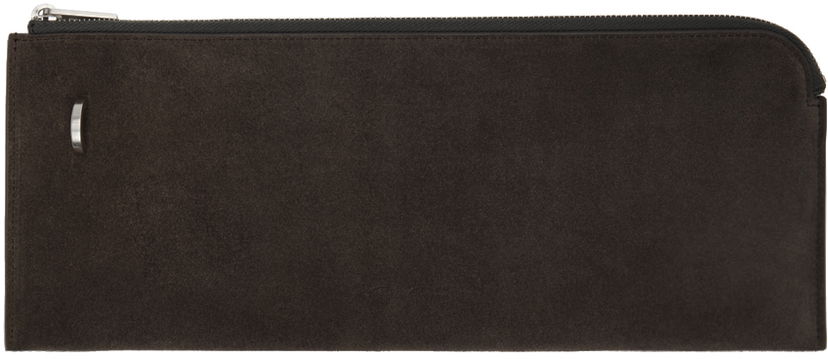 Lompakko Rick Owens Suede Zip Pouch Ruskea | RA01D0415 LCS