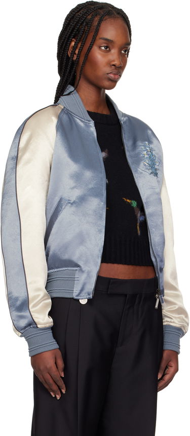 Bomber-takki Burberry Burberry EKD Satin Bomber Jacket Sininen | 8101089, 1