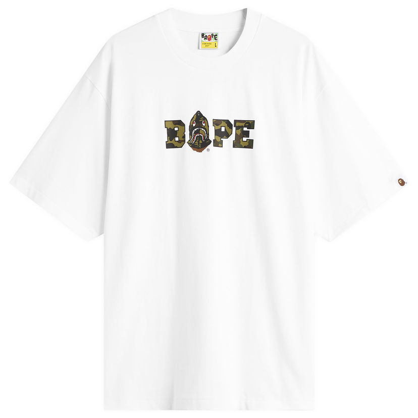 T-paita BAPE A Bathing Ape 1st Camo BAPE Logo T-Shirt Valkoinen | 001TEL801315M-WHT