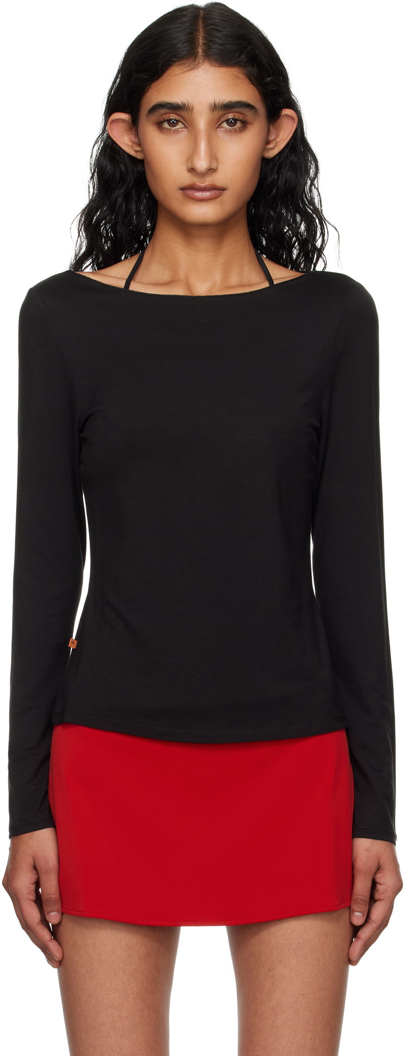 T-paita Miaou Miaou Amelia Long Sleeve T-Shirt Musta | 7183LJBBLK