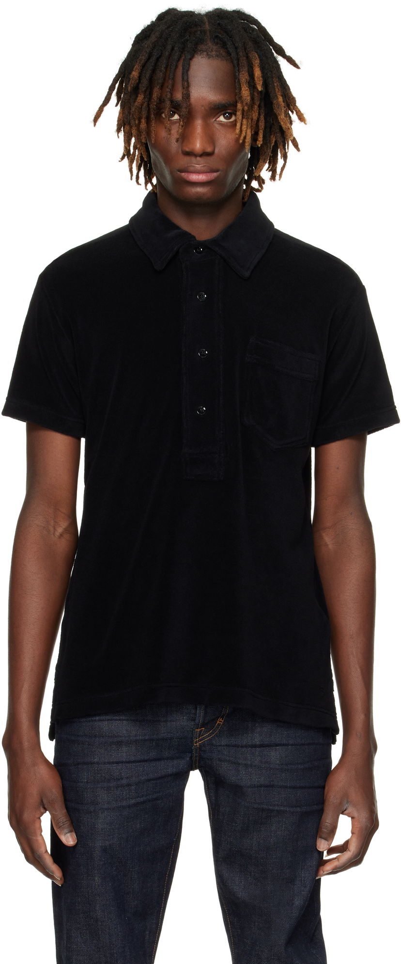 Poolopaita Tom Ford Tom Ford Towelling Polo Musta | JPS009-JMC053S25