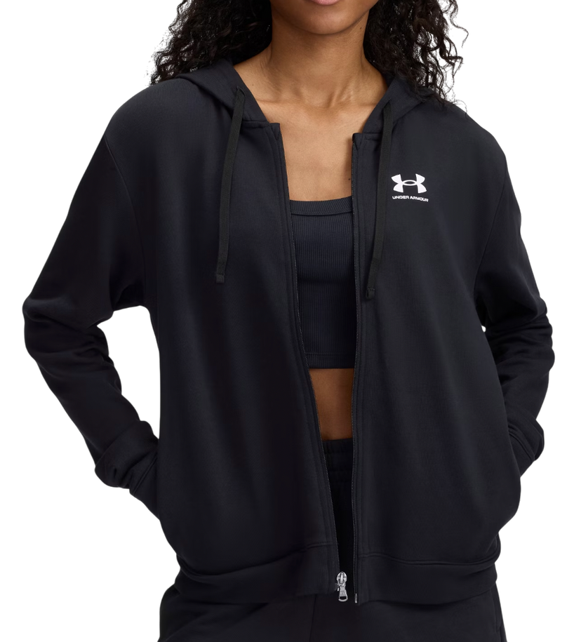 Huppari Under Armour Rival Terry Full-Zip Hoodie Musta | 6005509-001