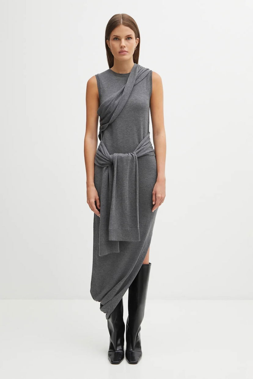 Mekko JW Anderson JW Anderson Tie Detail Sleeveless Maxi Dress Harmaa | KW1445.YN0320