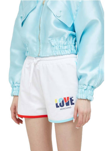 Shortsit Moschino Love High Waist Shorts Valkoinen | W.1.641.01.E.2340