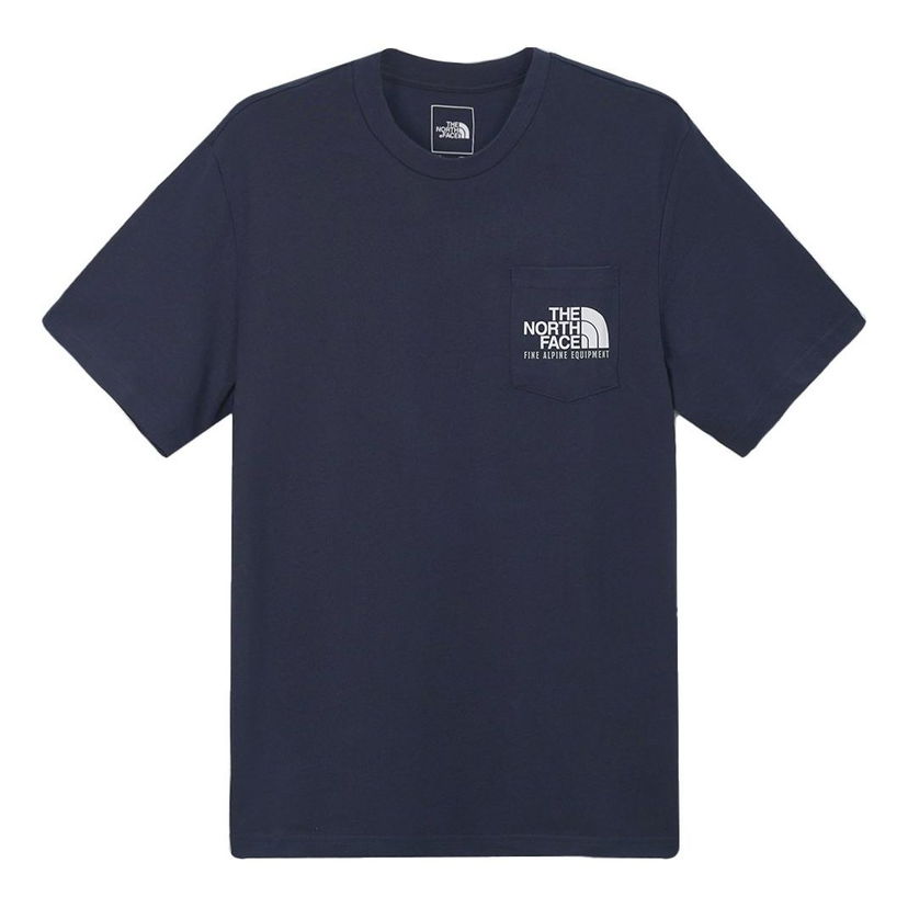 T-paita The North Face Logo Short Sleeve T-Shirt Tummansininen | NF0A4U9L-RG1