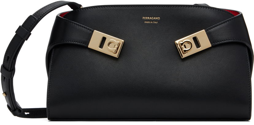 Käsilaukku FERRAGAMO Ferragamo Hug Mini Crossbody Bag Musta | 774628