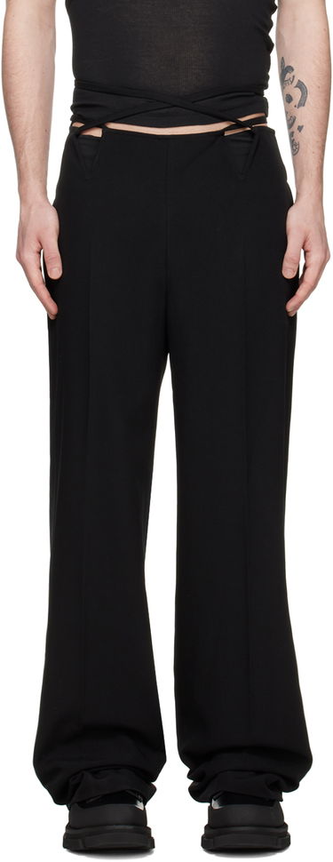Housut Dion Lee V-Wire Detail Tailored Trousers Musta | C2104R23, 0