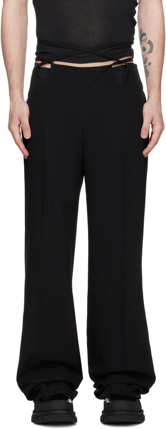 Housut Dion Lee V-Wire Detail Tailored Trousers Musta | C2104R23