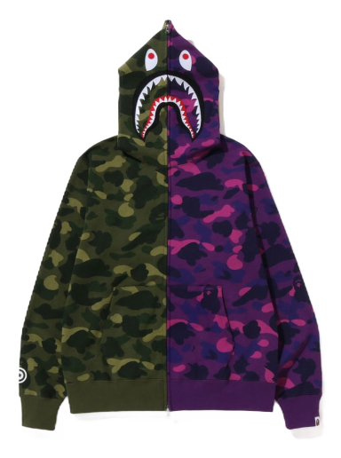 Huppari BAPE Color Camo Shark Full Zip Hoodie Vihreä | 1I80-115-017