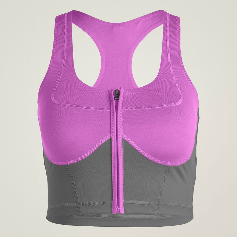 Rintaliivit adidas Performance adidas by Stella McCartney Two-Tone Zipped Sports Bra Violetti | JP3172