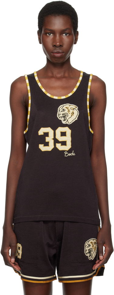 Tankkitoppi Bode Bode Bobcat Singlet Tank Top Musta | MRS25CS037, 0