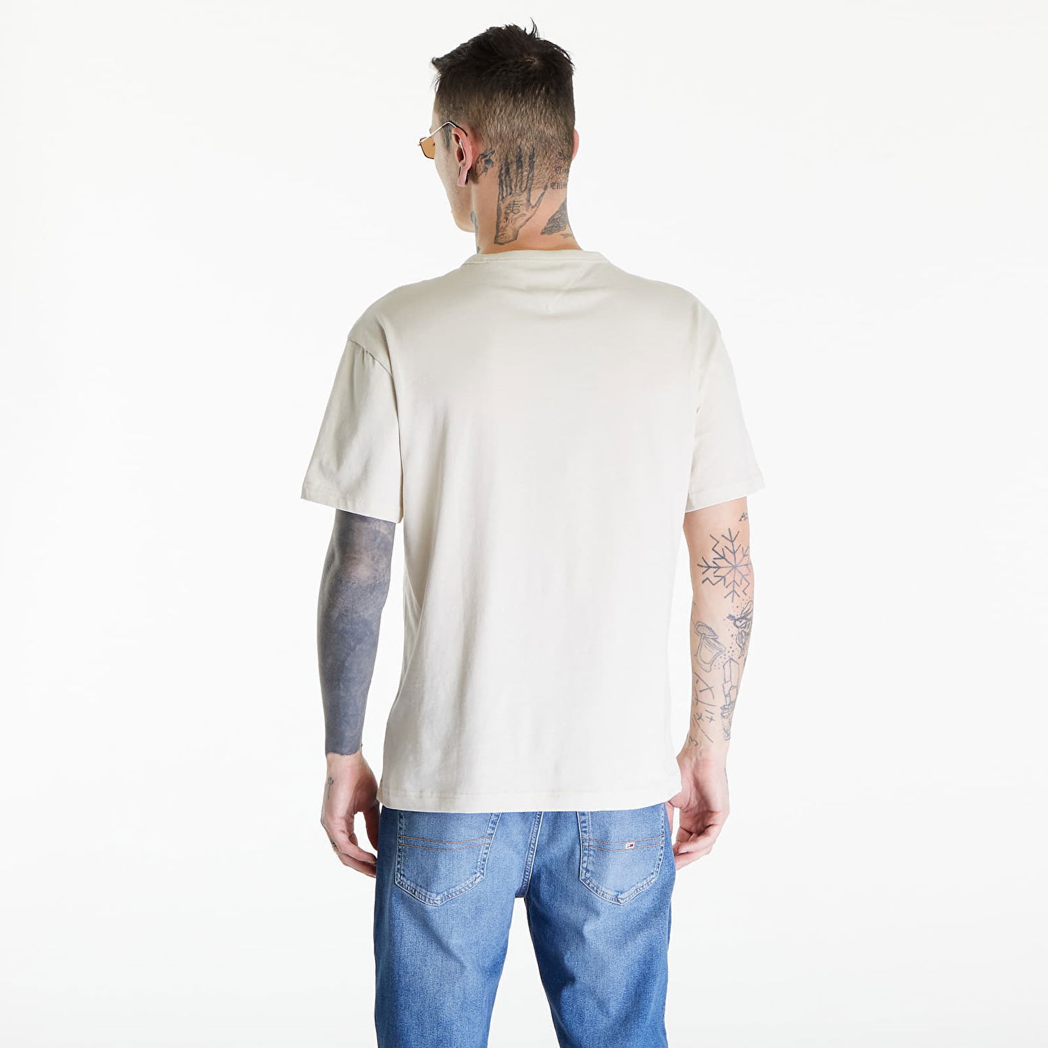 T-paita Tommy Hilfiger Reg Corp Tee Ext Beige Beige | DM0DM18872 ACG, 1
