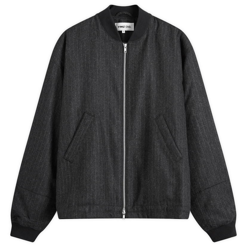 Bomber-takki YMC YMC Basement Bomber Jacket Chalkstripe Musta | END-YMCNWB-PWT