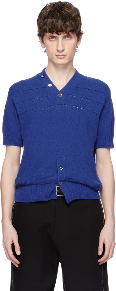 Villapaita ADER ERROR ADER error Knitted V-Neck Sweater Sininen | BO01SSKT0502BL, 0