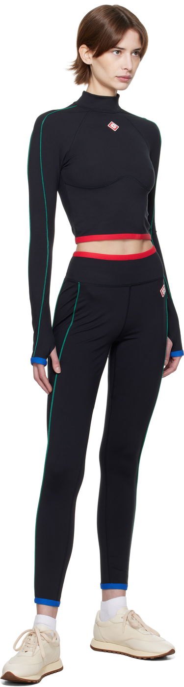 Crop top Casablanca Casablanca Raglan Sleeve Sport Top Musta | WPS25-ACT-027-01, 3