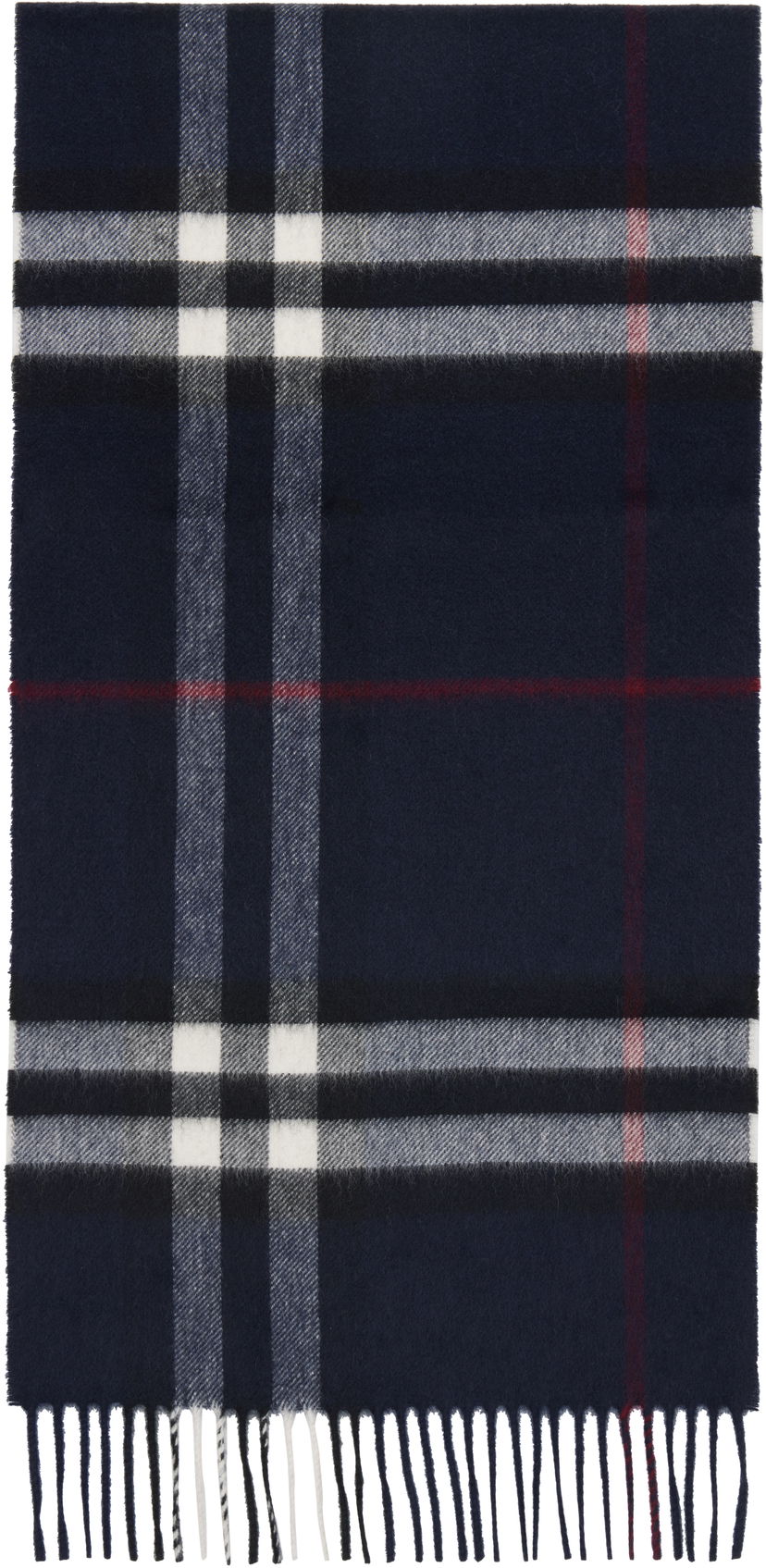 Huivi Burberry Burberry Check Cashmere Scarf Tummansininen | 8112641