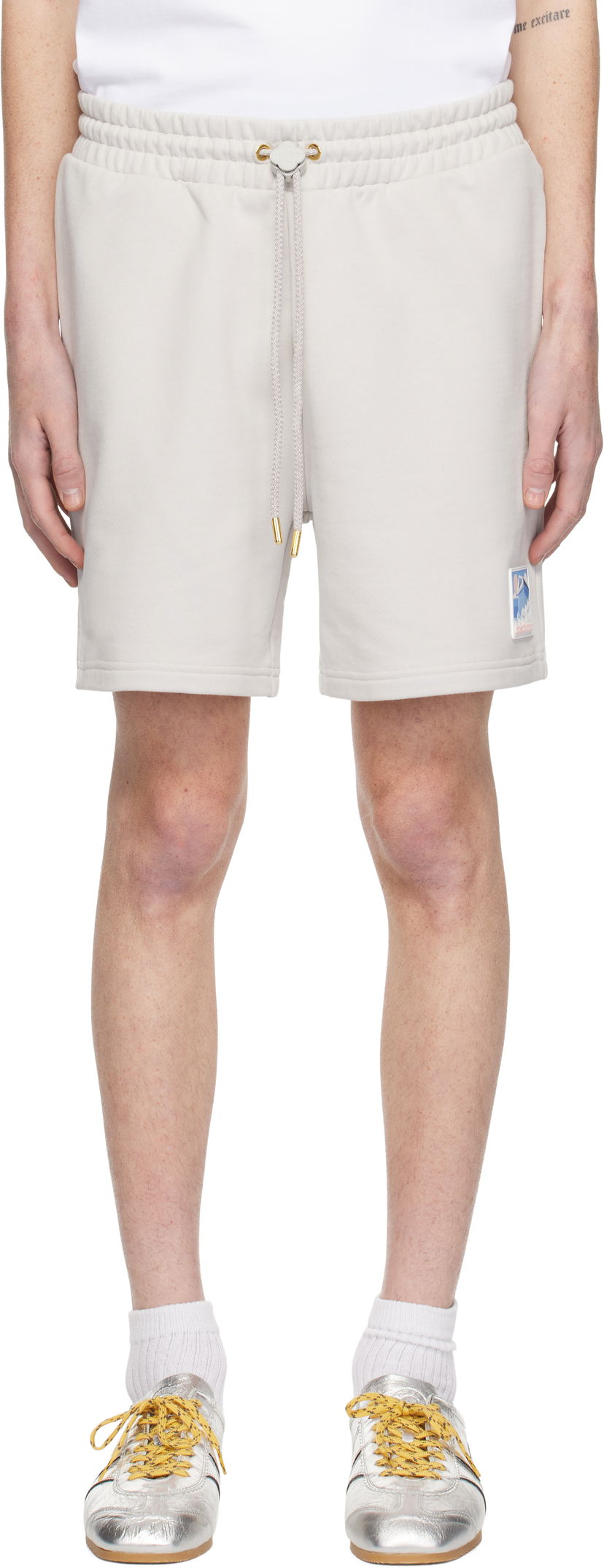 Shortsit Casablanca Temple Graphic Shorts Harmaa | MPS25-JTR-003-02